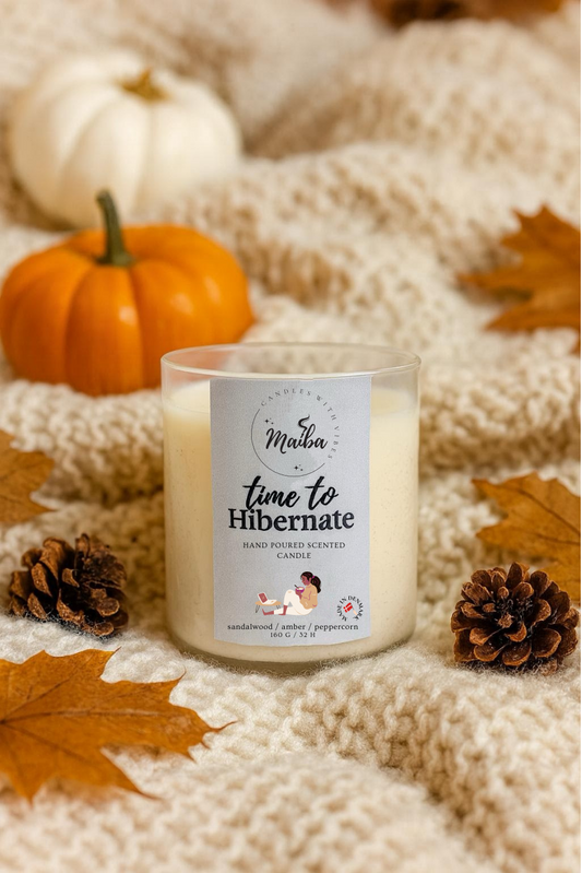 Scented Soy Candle: Time to Hibernate